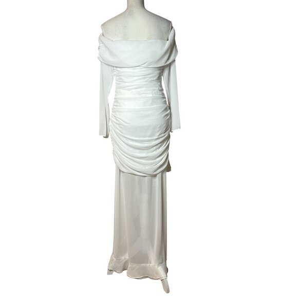 Line & Dot Owens Midi Dress in Ivory Medium New Womens Maxi Gown - Picture 7 of 12